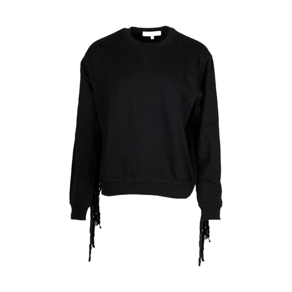 McQ Alexander McQueen Fringed Sweatshirt in Black Cotton
